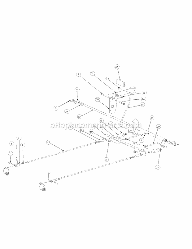 Brake Assembly Diagram and Parts List for M50-KHS 53AB5BBP750 Cub Cadet Sprayer
